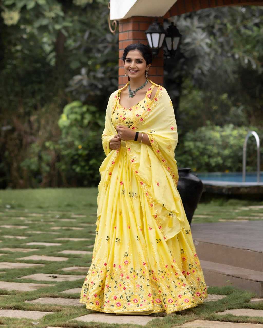 Chinon  Sequins Lehenga